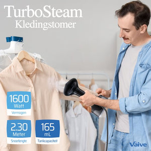 VAIVE TurboSteam Inklapbare Kledingstomer 1600W - Handstomer - Stoomapparaat Kleding - Steamer - Stomer - Kledingstomers - d0e3ddf18b33b48d69fc54491954f938871bd02e_Enriched_product_image