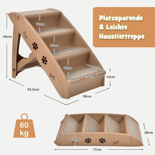 Coast Pet trappen met 4 stappen draagbare klimladder veilig honderd helling 62,5 x 38 x 49 cm bruin - d2ebe3f1-04dc-4c33-8dea-4f217e0b616c_d4212b03-291f-4dd1-a121-18b7ec08329e