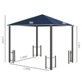 Sunny Paviljoen partytent met zijdelen PC dak aluminium bruin 3,45 x 2,8 m - d6f18101-0bab-4aef-9566-c0cd091c5b77