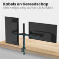 Auronic Dubbele Monitor Arm - 2 Schermen - 13 tot 27 Inch - Verstelbaar - Staal - Zwart - d9947447-e03c-4eff-abce-4df9a8806153