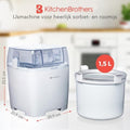 KitchenBrothers IJsmachine - IJsmaker - 1,5L - Wit - d9d8aad9-b7d2-4d10-b07a-40f93697e4b5_8266b9c0-cbb4-488a-9355-4f68a7bee3d6