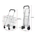 Coast Opvouwbare Boodschappentrolley - 2 Manden - Max. 20KG - Zilver - dbde67b0-5d94-47d1-b848-1337baebc690_74999d01-cfac-4918-9a20-8032e68295b7