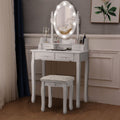 Coast Klassieke Kaptafel met Krukje - LED Lampen - Make up Tafel - 75 x 40 x 146cm - Wit - dcddcbd2-a79d-4a62-9dd6-d7edc1a53d8e_16b7e103-88a1-49ae-af24-c34f7b22e3d1