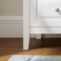 SoBuy Bijzettafel – Met Deur & Lade – max. 50 kg – 45 x 35 x 60 cm – Wit - decd74779c9cc5faef86c9765fa730442e822a24_FBT131_W_X003_1