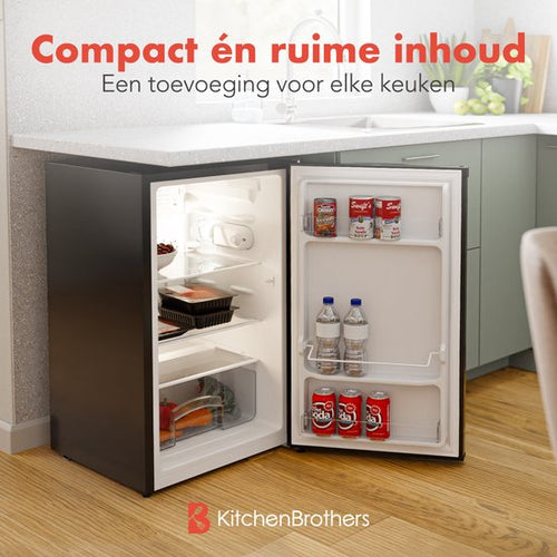 KitchenBrothers Koelkast - 88L - Tafelmodel - Frigo - Vrijstaand - Zwart - 85x48x45 cm - e0c372fd5c2edacecf0c9383a4c39ef8e8df2b11_Enriched_product_image_b91679be-8f10-476c-bca3-701b51ad0791