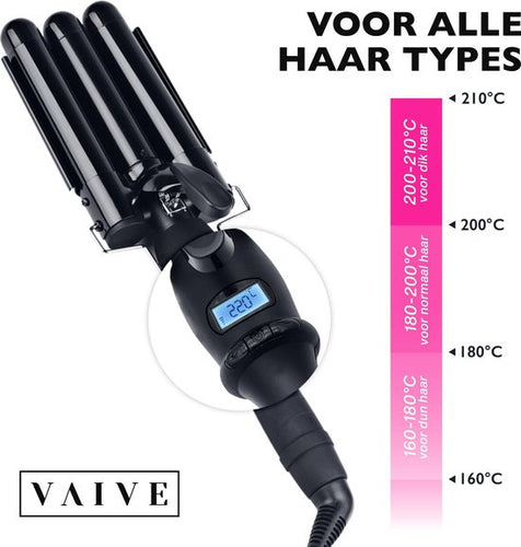 VAIVE Professionele Wafeltang 25mm – Signature Curls Edition – Waver – Golvenkrultang – Wave Krultang – Beach Waves - e2b036fd9bae8cb6d7d70a2885749a93e2bb2877_Enriched_product_image_c2459524-8a8d-418a-84be-f5fa3c49e234