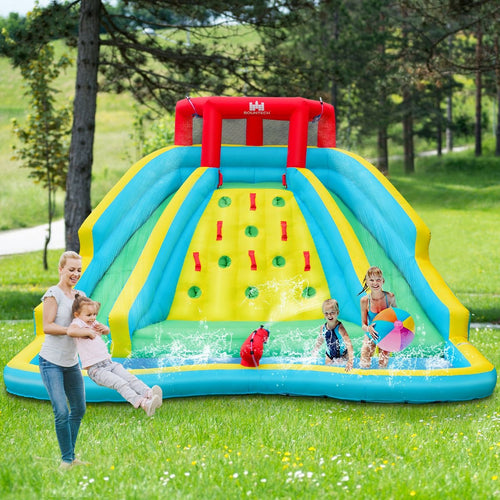 Coast Springkasteel met Kinderbad - Twee Waterglijbanen en Waterkanon -518 x 366 x 229 cm - e3a3759b-2ca7-420e-a2e3-0c62a01f44c2