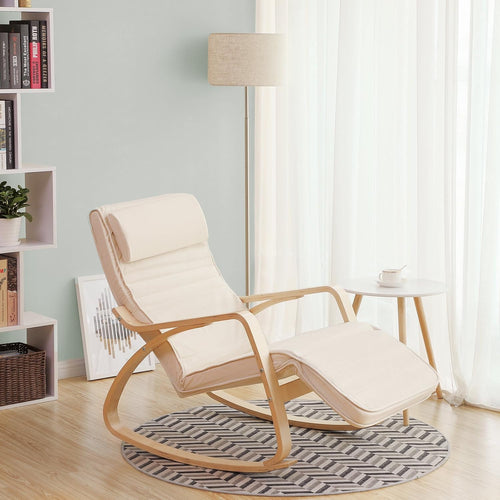 LYY10M Schommelstoel met Armleuningen en Verstelbare Voetensteun – 65 x 90 x 95 cm – Beige - e4ef9276f2ce53b1f8a4b6adf405fc98a907fef6_81_UqUNzvIL._AC_SL1500__1