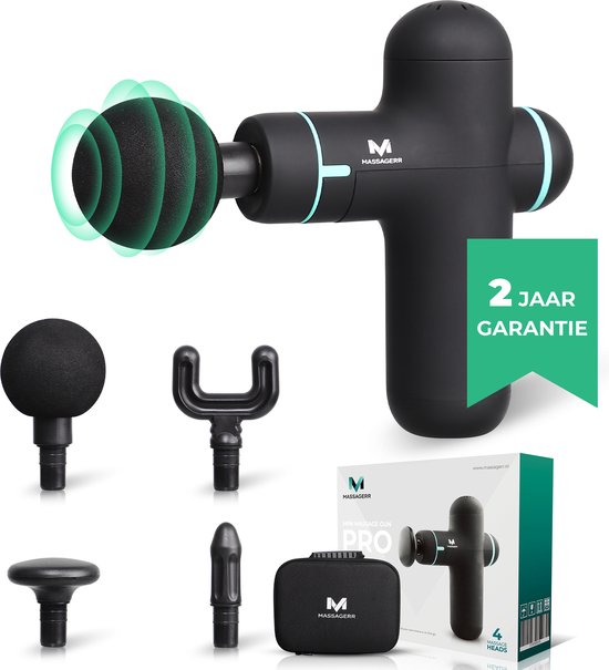 Massagerr® Mini Massage Gun PRO - Relax en Ontspanning Massage Apparaat – Massagegun Zwart – Massageapparaten – Ontspannen - Professioneel Massageapparaat - Massage Pistool - e53878cc07682018f53f3fb61a56741088cee848_Enriched_product_image