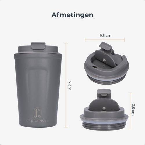 Castagnola Thermosbeker - Koffiebeker To Go - Travel Mug voor Koffie en Thee - Theebeker - 380 ML - RVS - Grijs - e9b94a1dacd172561a7e8cb7b0682f08c42f138f_Enriched_product_image_a124e79a-d30b-4d55-b377-eb4ed4892f0e