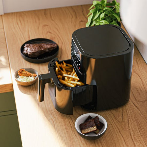 KitchenBrothers Airfryer - 3,3L - 1400W - Heteluchtfriteuse - 50ºC tot 200ºC - Compact - 10 Kookprogramma's - Zwart - ec53292c672384a27633c97285b1e8d839ab546d_Enriched_product_image