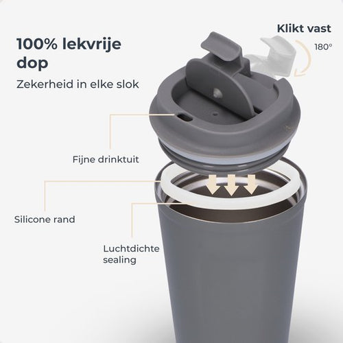 Castagnola Thermosbeker - Koffiebeker To Go - Travel Mug voor Koffie en Thee - Theebeker - 380 ML - RVS - Grijs - ecda0f192b154c293a9ed2dfcefc95b9e5ba1801_Enriched_product_image_b1adaa80-e4be-4599-832e-08062b4a4dbf