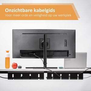Stilemo Kabelgoot Bureau 2 Delig - Cable Management - Kabelhouder 43 CM - Kabelbox - Kabel Organiser 5 KG Draagkracht - Opberbox Stekkerdoos - Zwart - Incl. Accessoires - edaf71eb485b30e92d5d5ced9dd68e5c41cc5ea1_Enriched_product_image_554ac8de-e6e6-4587-a862-392d66c440fe