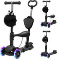 LifeGoods MultiRider - Kinderstep met Duwstang - 3 tot 8 Jaar - Hoogte Verstelbaar - Jongens/Meisjes - Lichtgevende LED Wielen - Zwart - ee6742ce1530993e6809035b2fda103966b61b0b_Enriched_product_image