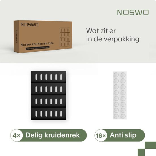 Noswo Kruidenrek Lade - 4 Laags - Voor 28 Kruidenpotjes - RVS - Kruiden Organizer - Keukenlade Organiser - eff11935a577680907b5521f89fb5485e7daabc2_Enriched_product_image__56