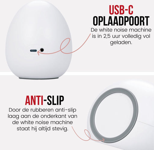 White Noise Machine - Witte Ruis Slaaptrainer voor Baby - Slaaphulp met 8 verschillende kleuren LED verlichting en 29 rustgevende geluiden - f0834f9c-9881-4b13-a6f6-ccfae7da19e8_91996b66-7020-4607-a388-aec2397cc37e