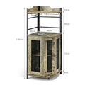 Coast Wijnkast - Hoekmodel - Met Glazenhouder- 46 x 46 x 130 cm - Rustiek bruin - f2bbf3f2b41160d6ed0369642142e0ebdd201e1a_ihren_bed_rfnissen_gerecht_zu_werden_praktischerweise_l_sst_sich_die_mittlere_innenablage_8_14_4a881a8c-cc46-4e97-badd-b49883759358
