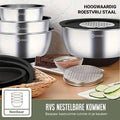 COOCK RVS Mengkommen set met Deksel - Beslagkommen met deksel - Bewaarbak met Rasp - Schaal voor Salades & Mengen - 22 Delige Set 1,5 t/m 5 Liter – Incl. Maatschepjes - f493dd7ce538b2fa0e30fd95fb28df576d5321d5_Enriched_product_image