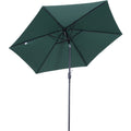 Outsunny Tuinparasol met handslinger aluminium 180/ polyester groen 2,7 x 2,35 m - f59eeaa4-2af2-47fb-a956-246baa2e125b