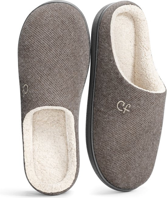 Pantoffels Heren - Sloffen - Maat 46/47 - Grijs - Anti-slip - Comfeet - fbabf5fbb39687ef0a7e4a7cd705484a4cb83d4e_Enriched_product_image