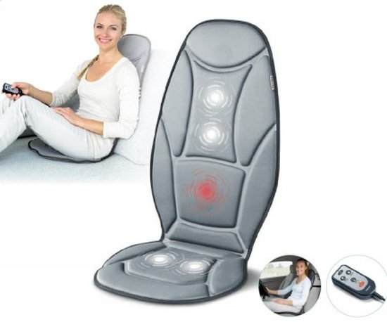 Beurer MG 155 Massagekussen - Geschikt voor in de auto - Incl. auto adapter - 5 Trillingsmotoren - Trilmassage - Verwarming - 3 Zones - 2 Intensiteitsniveaus - 3 Jaar garantie - fd3d4deb9e91ca1f2adc9955133ba8453bec3624_Enriched_product_image