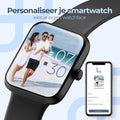 Lunis Smartwatch Dames & Heren Zwart - Apple & Android - Touchscreen - fe261d83-98db-497a-88f3-62bd2796d711
