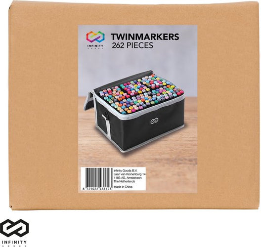 Infinity Goods Twinmarkers 262 Stuks - Professionele Alcohol Markers - Dubbelzijdige Tip - Stiften - Opbergtas Met Houder - ff9afd0abaabaea9117d786d663beaabfa4812af_Enriched_product_image_5d6b0243-f44c-4776-886d-b99378dd2ff8