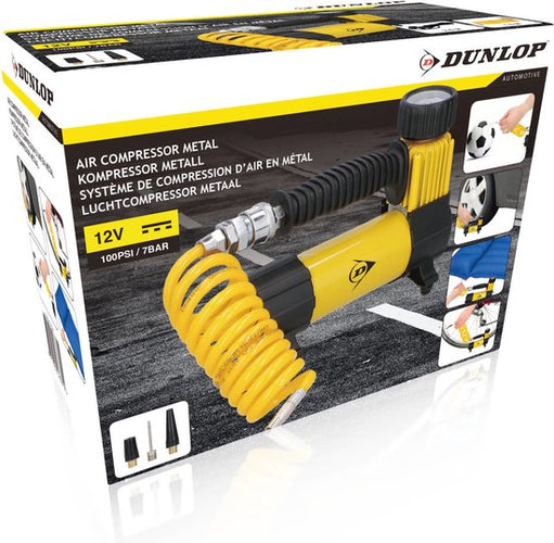 Dunlop Mini Compressor - 12V - Incl. 3 Adapters - via Sigarettenaansteker - ffe6eef8114c385eeffd50a942980e511ac722a1_Enriched_product_image_11133a18-84a5-456e-a411-f1bb8ac111a4