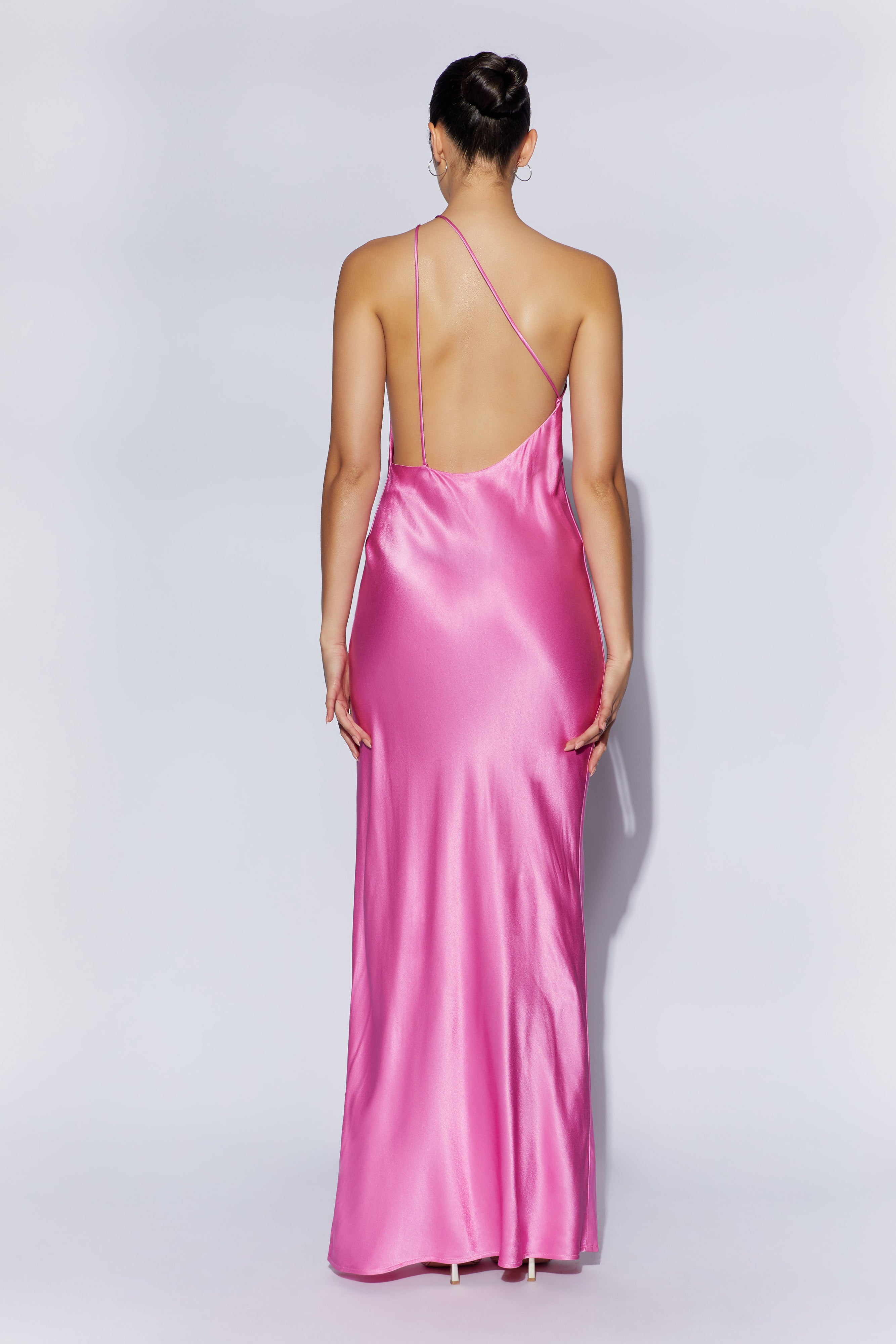 Alena One Shoulder Maxi Dress – Pink