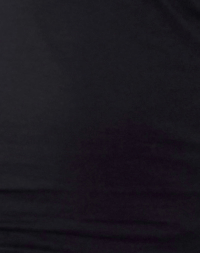 Janjisu Long Sleeve Lycra Bodycon Mini Dress in Black