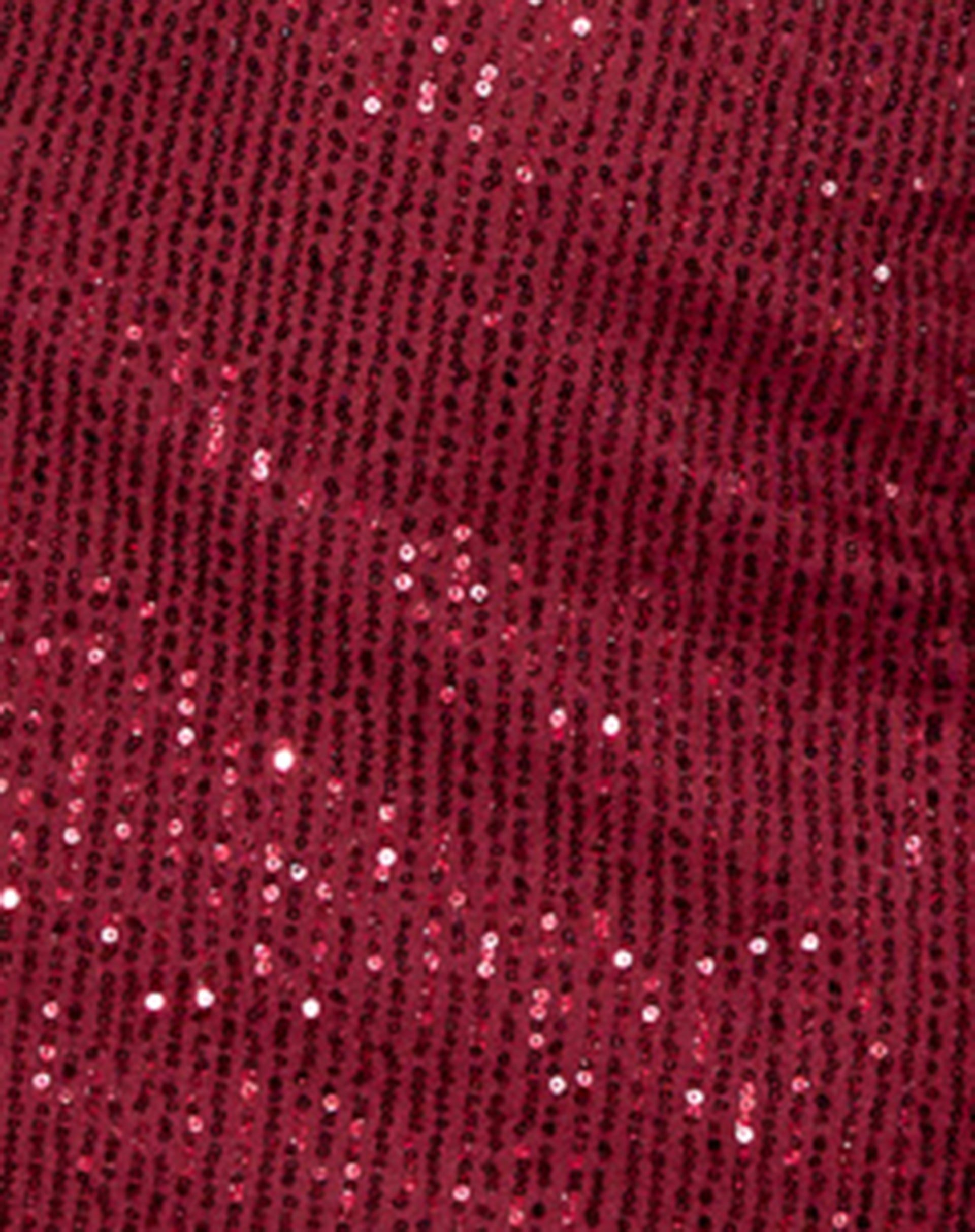 Jeriah Bandeau Mini Dress in Drape Sequin Maroon