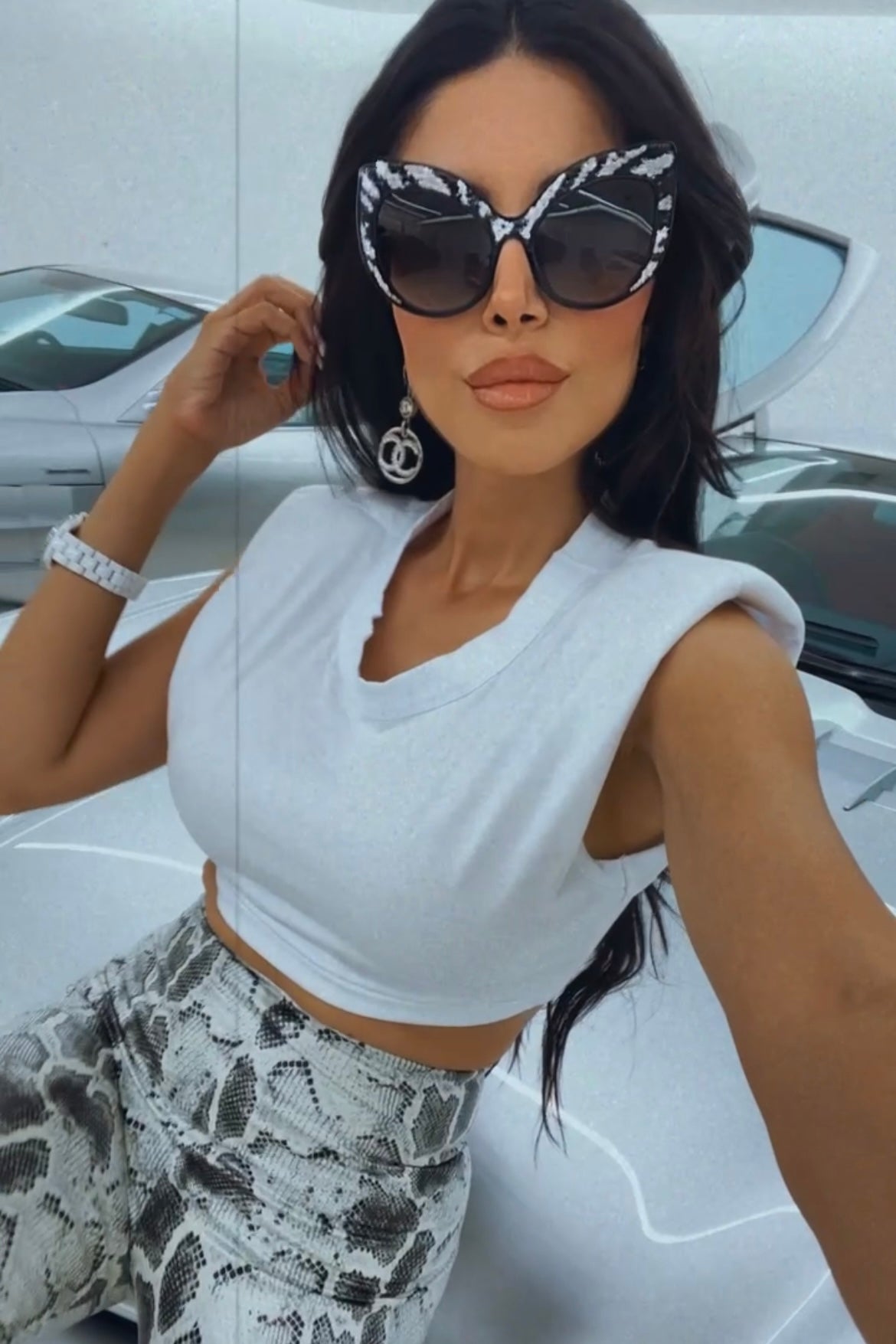 Nelly Sleeveless Cropped T-shirt As Seen On Leyla Milani