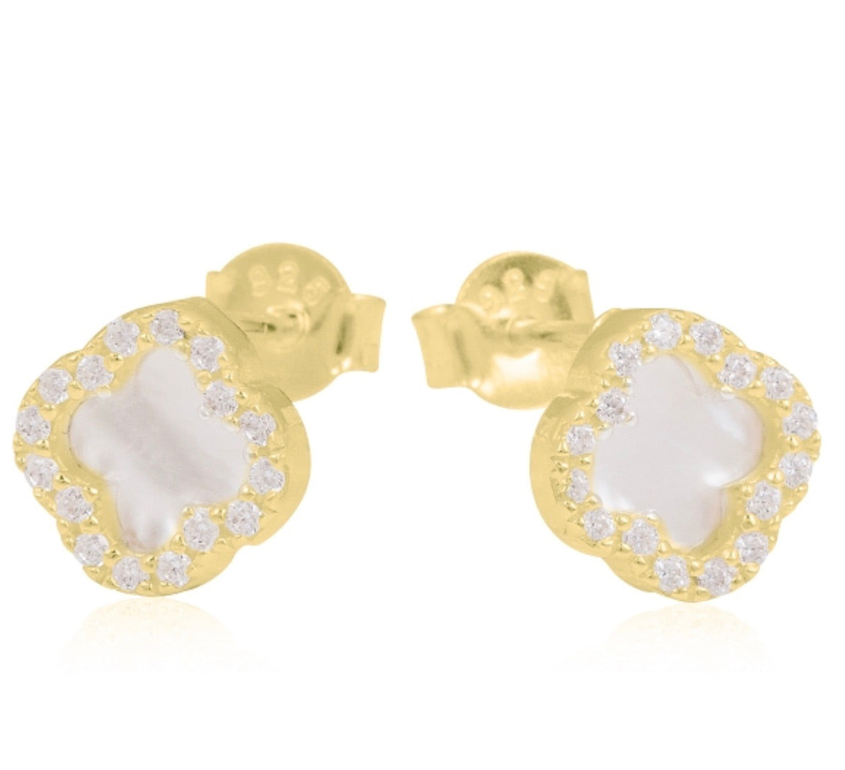 Francis & Gaye Mother Of Pearl Clover Earrings - Jewellery from Francis &  Gaye Jewellers UK