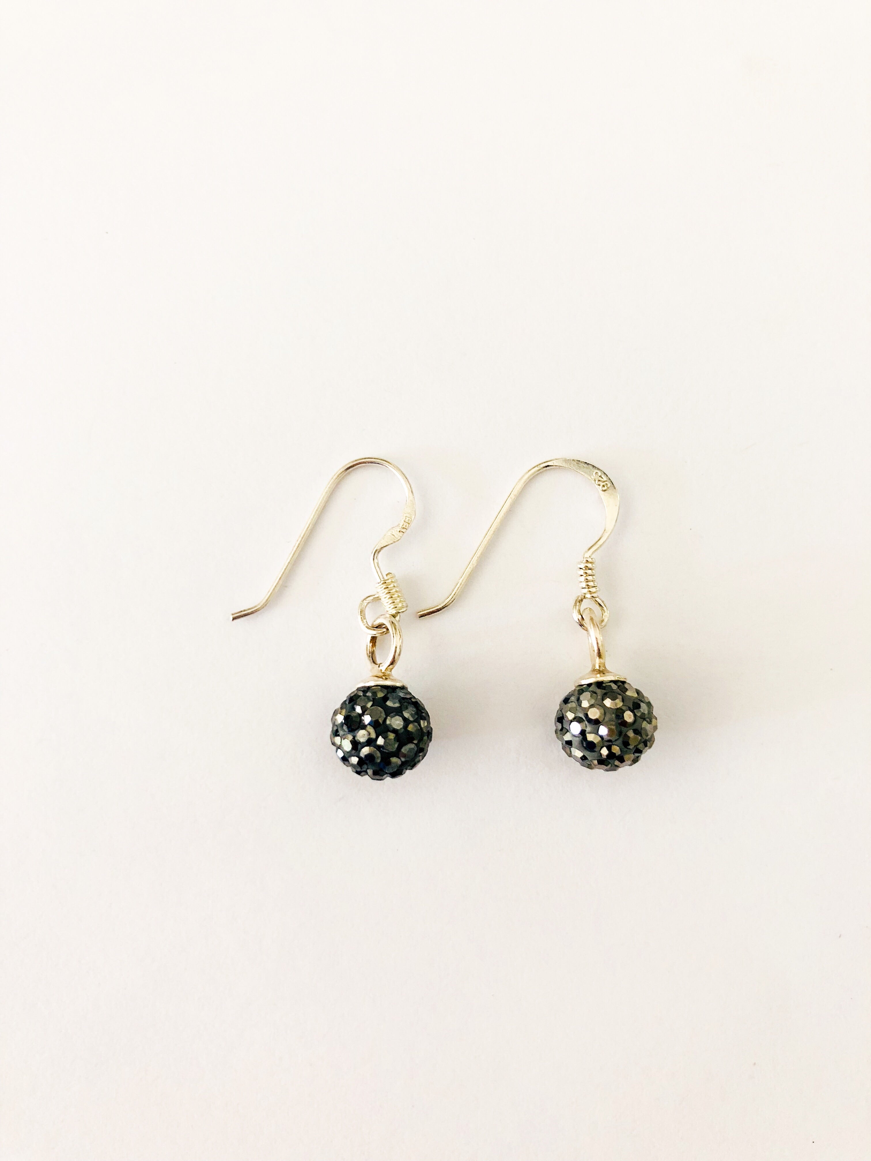 Disco Ball Drop Earrings in Sterling Silver – House Of Natalia