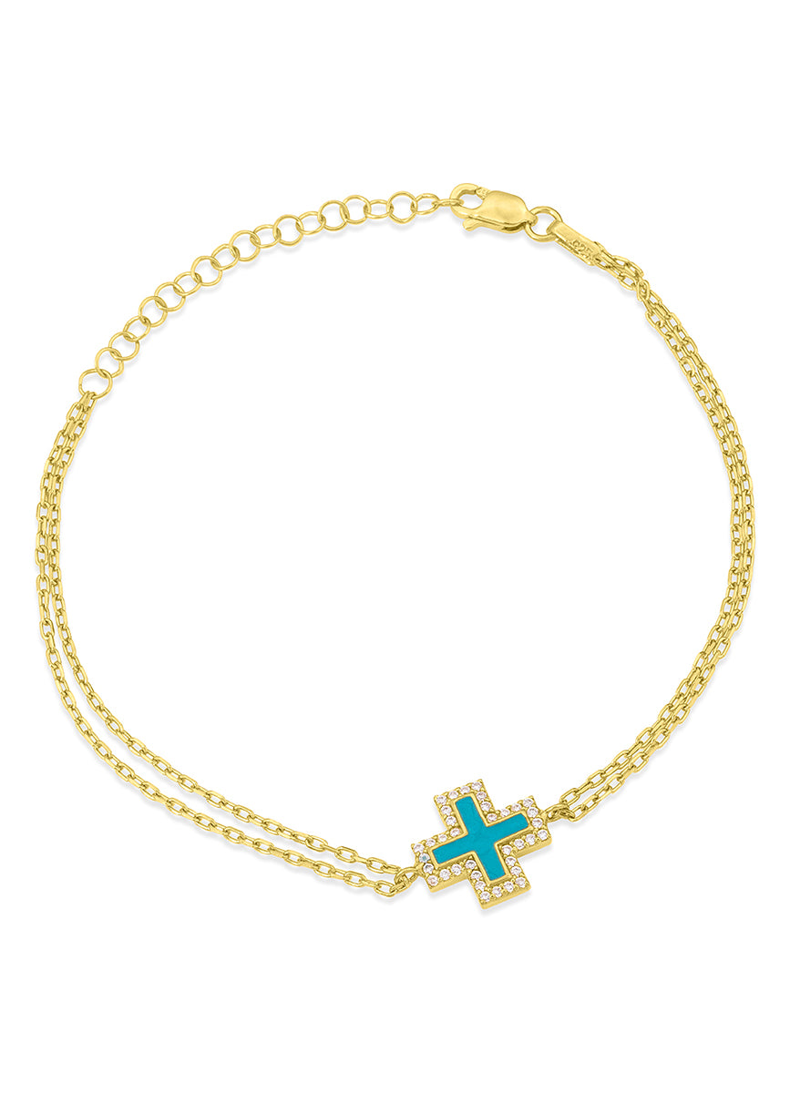 Gold Cross Bracelet | Classy Women Collection