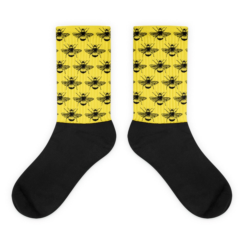 Bumblebee Socks Bzzz Buzz Save the bees Environment Climate Change Cau ...