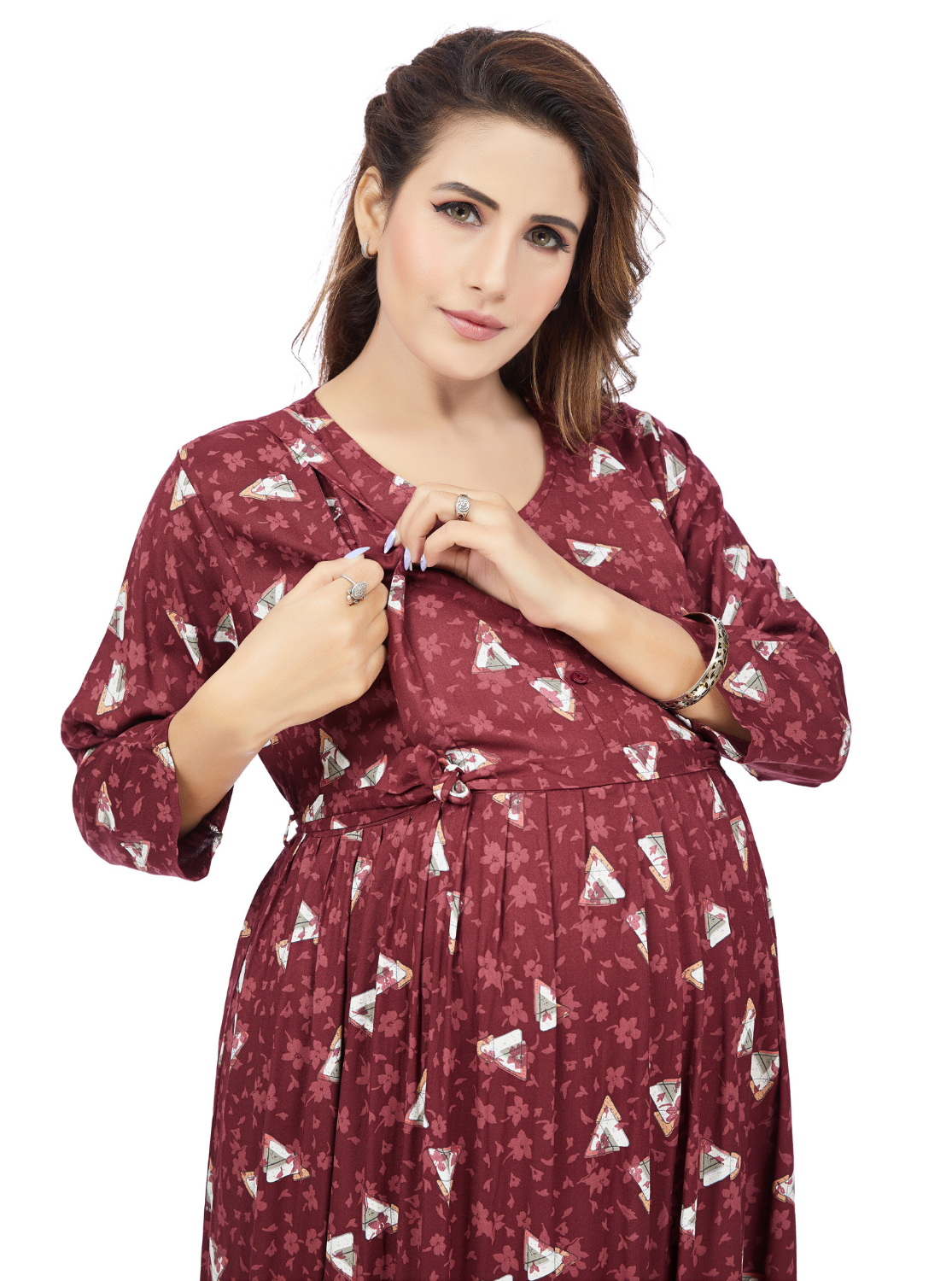 New Arrivals ONLY MINE 4-IN-ONE Mom's Wear - Soft & Smooth Rayon | Maternity | Feeding | Maxi | Long Frock | Casual Wear