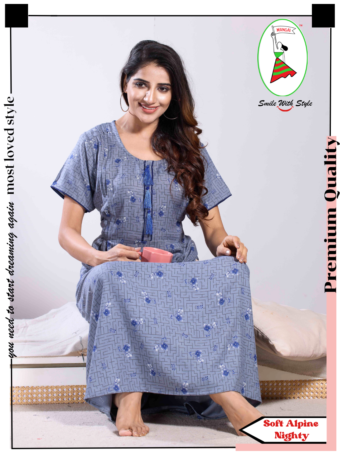 MANGAI New Soft Alpine KURTI Style | Beautiful Stylish KURTI Model | Half Sleeve |Fresh Arrivals for Stylish Women's