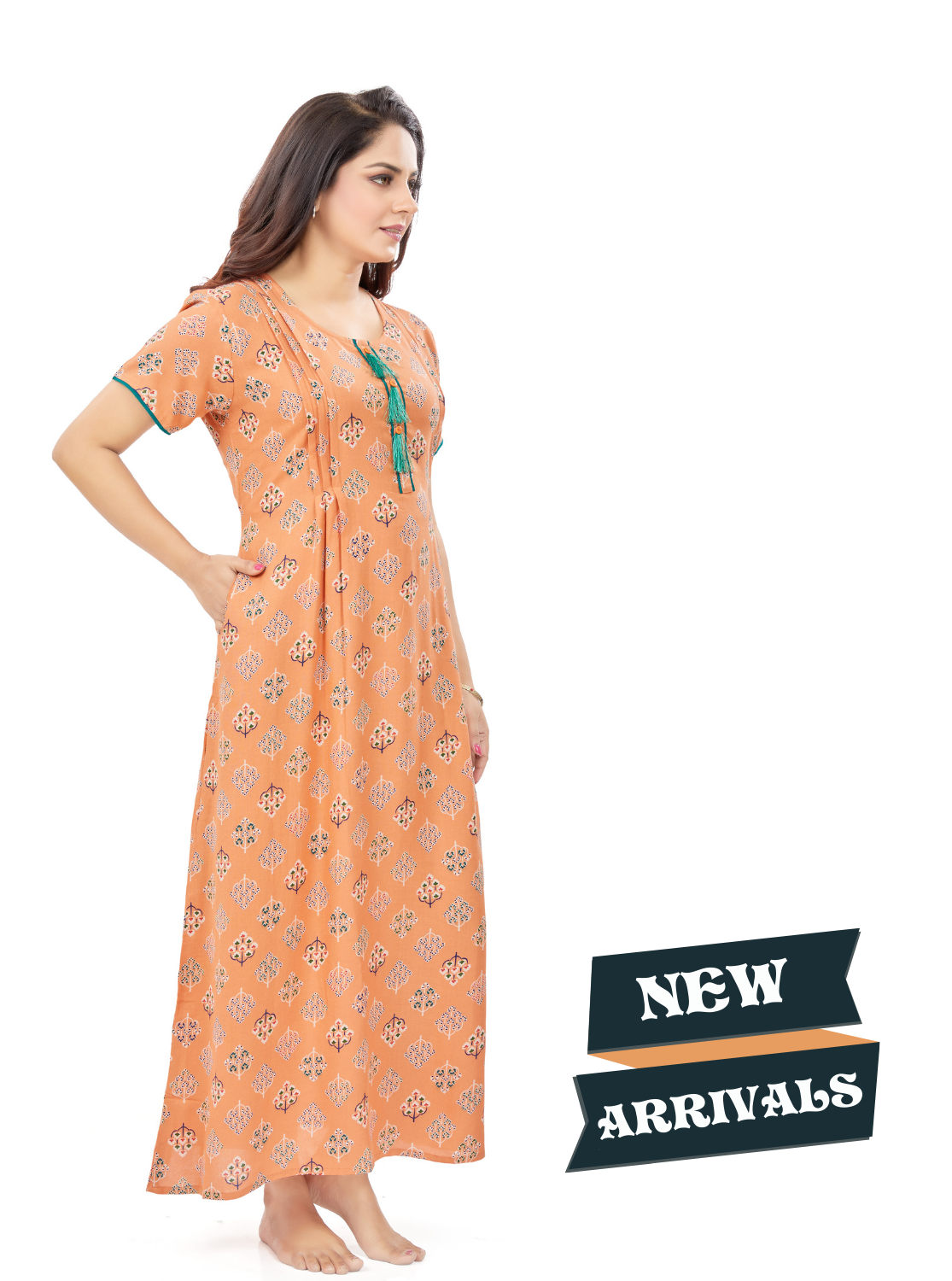 MANGAI Premium Alpine KURTI Style | Beautiful Stylish KURTI Model | Side Pocket | Perfect Nightwear Collection's for Trendy Women's