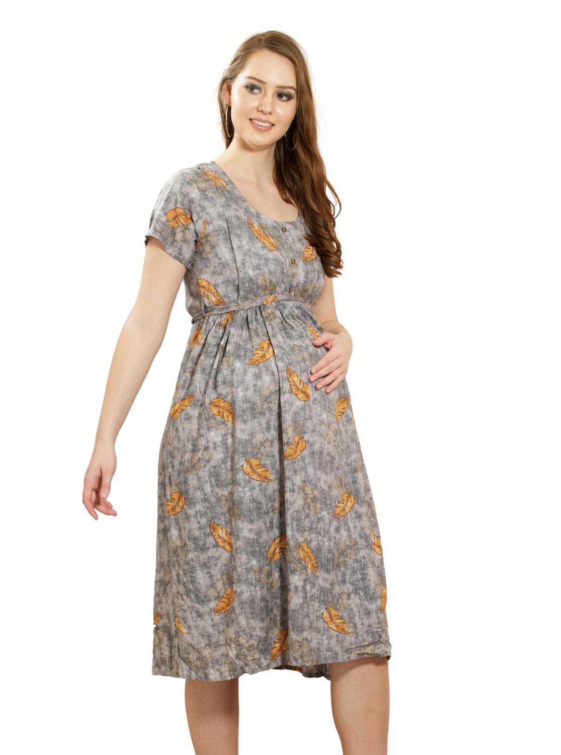 New ONLY MINE Premium 4-IN-ONE Floral Print Mom's Wear | Stylish Maxi Moms Wear | Invisible Feeding Zipper | Perfect Pregnancy Wear