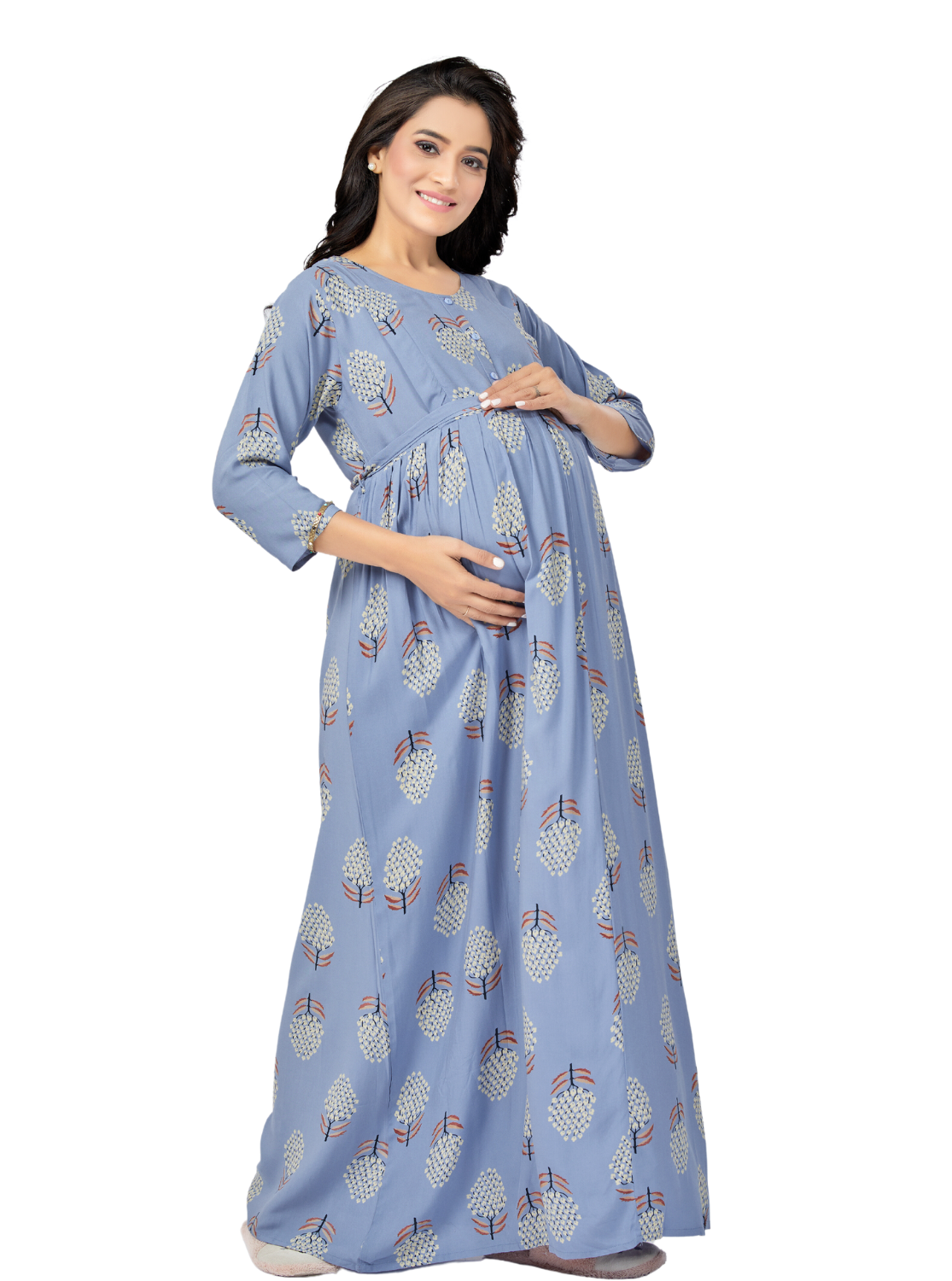 ONLY MINE New 4-IN-ONE Mom's Wear - Soft & Smooth Rayon | Maternity | Feeding | Maxi | Long Frock | Casual Wear | Perfect Maternity Collection for Pregnancy Women's