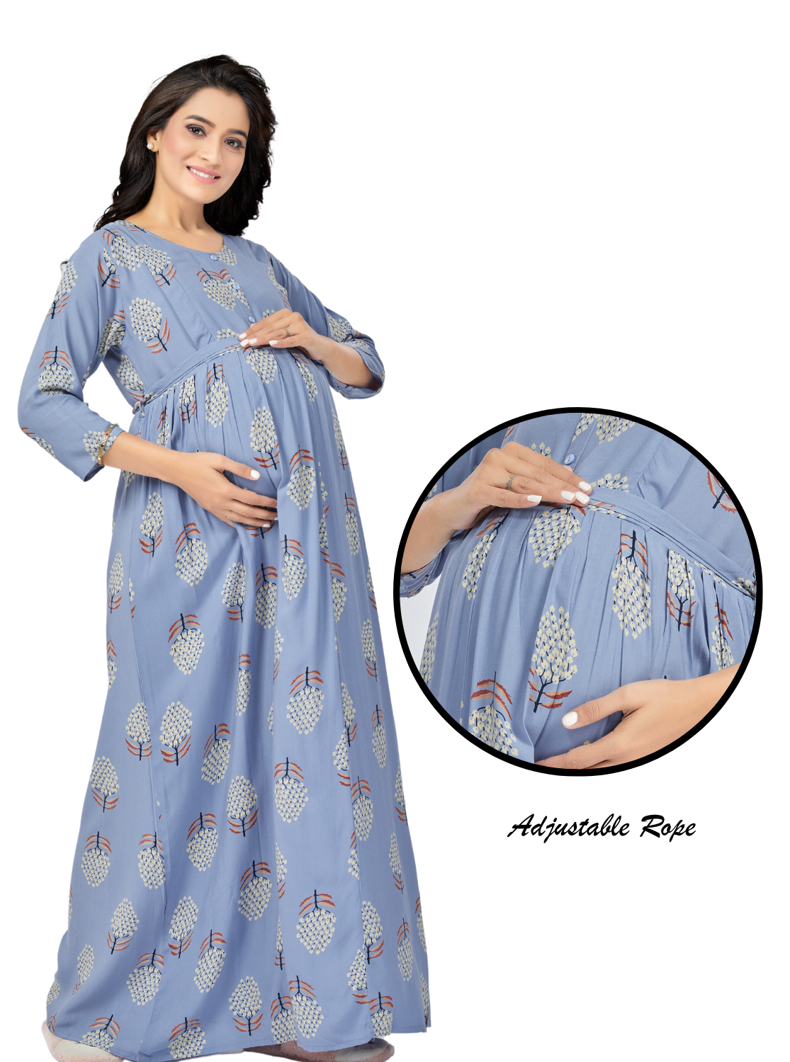 ONLY MINE New 4-IN-ONE Mom's Wear - Soft & Smooth Rayon | Maternity | Feeding | Maxi | Long Frock | Casual Wear | Perfect Maternity Collection for Pregnancy Women's