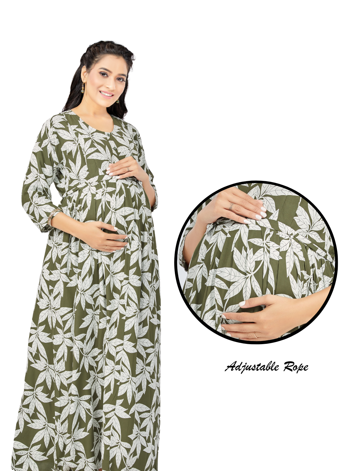 ONLY MINE New 4-IN-ONE Mom's Wear - Soft & Smooth Rayon | Maternity | Feeding | Maxi | Long Frock | Casual Wear | Perfect Maternity Collection for Pregnancy Women's