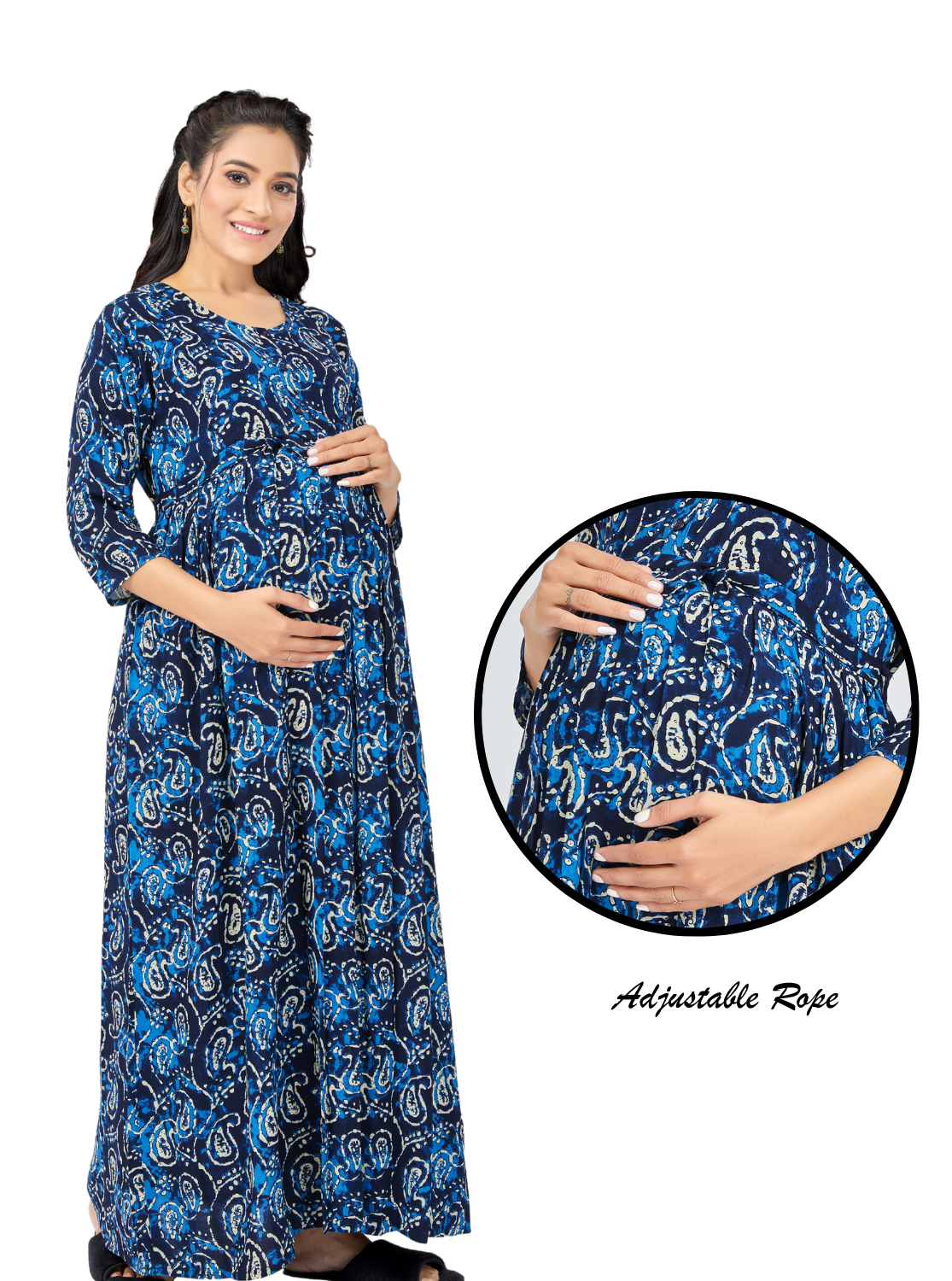 ONLY MINE 4-IN-ONE Mom's Wear - Soft & Smooth Rayon | Maternity | Feeding | Maxi | Long Frock | Casual Wear | Perfect Maternity Collection for Pregnancy Women's