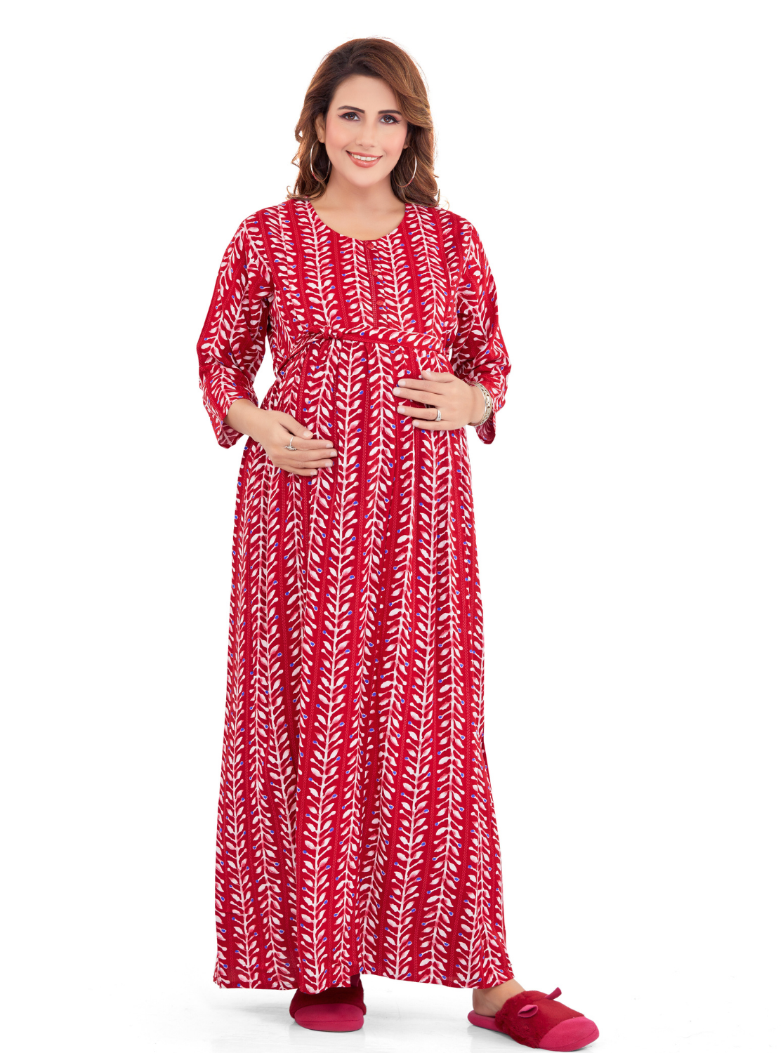 New ONLY MINE Premium 4-IN-ONE Mom's Wear - Soft & Smooth Rayon | Maternity | Feeding | Long Frock | Casual Wear for Pregnancy Women's