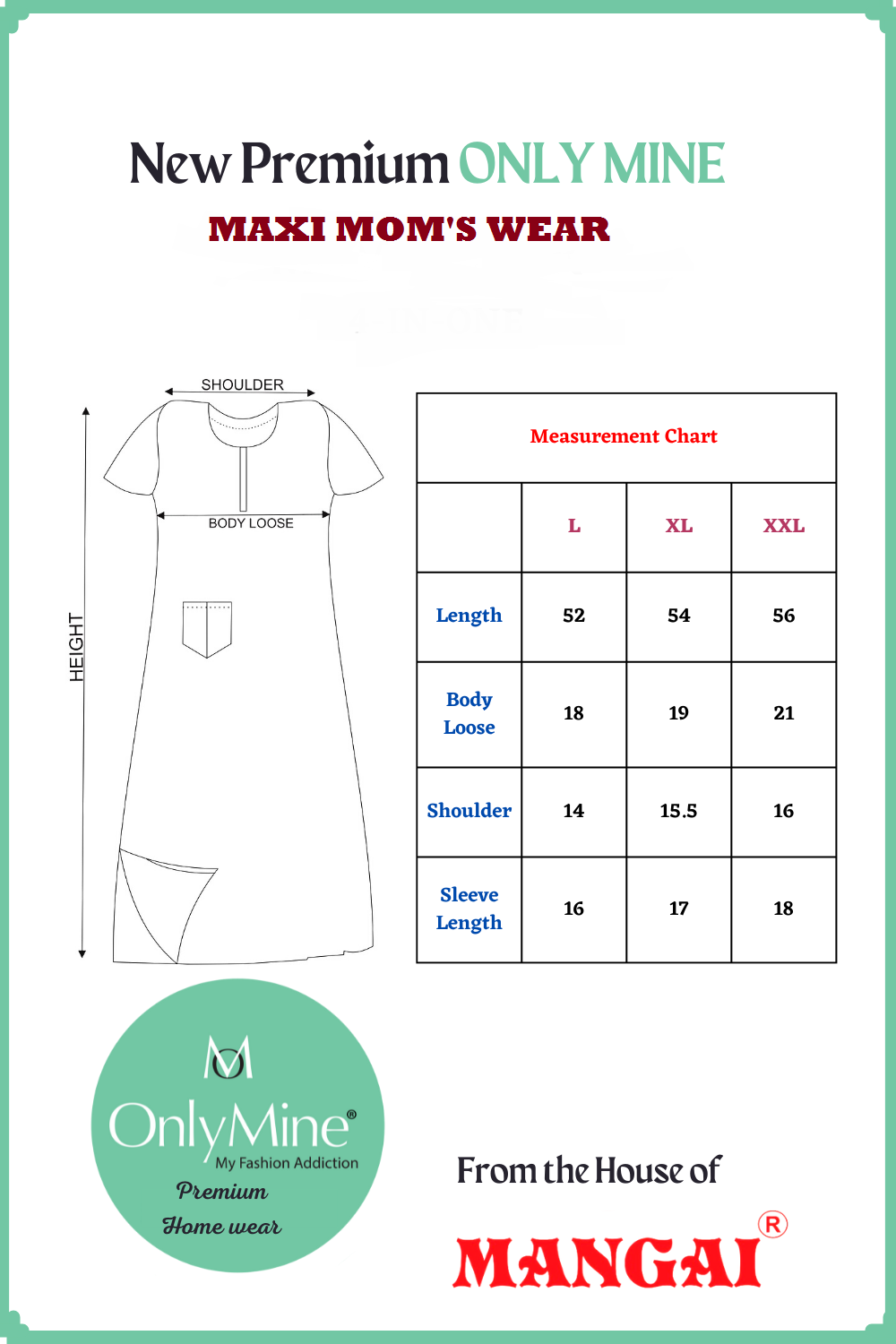 ONLY MINE Premium MAXI Mom's Wear - Soft & Smooth Rayon | Maternity | Feeding | Maxi Model | Casual Wear for Pregnancy Women's