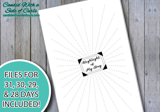 Highlight of My Day Large Bullet Journal Printable Pages