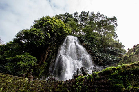 sao miguel the azores portugal waterfall