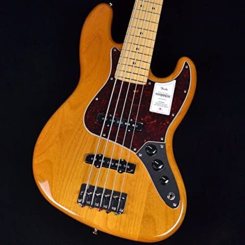 Fender Made in Hybrid II Jazz Bass V Vintage Natural Electric Bass 