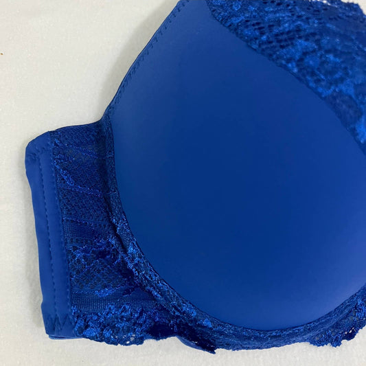NWT Brazilian Style Women Underwired Padded 🔥🔥Lace Detailed Royal Blue  Bra X-L